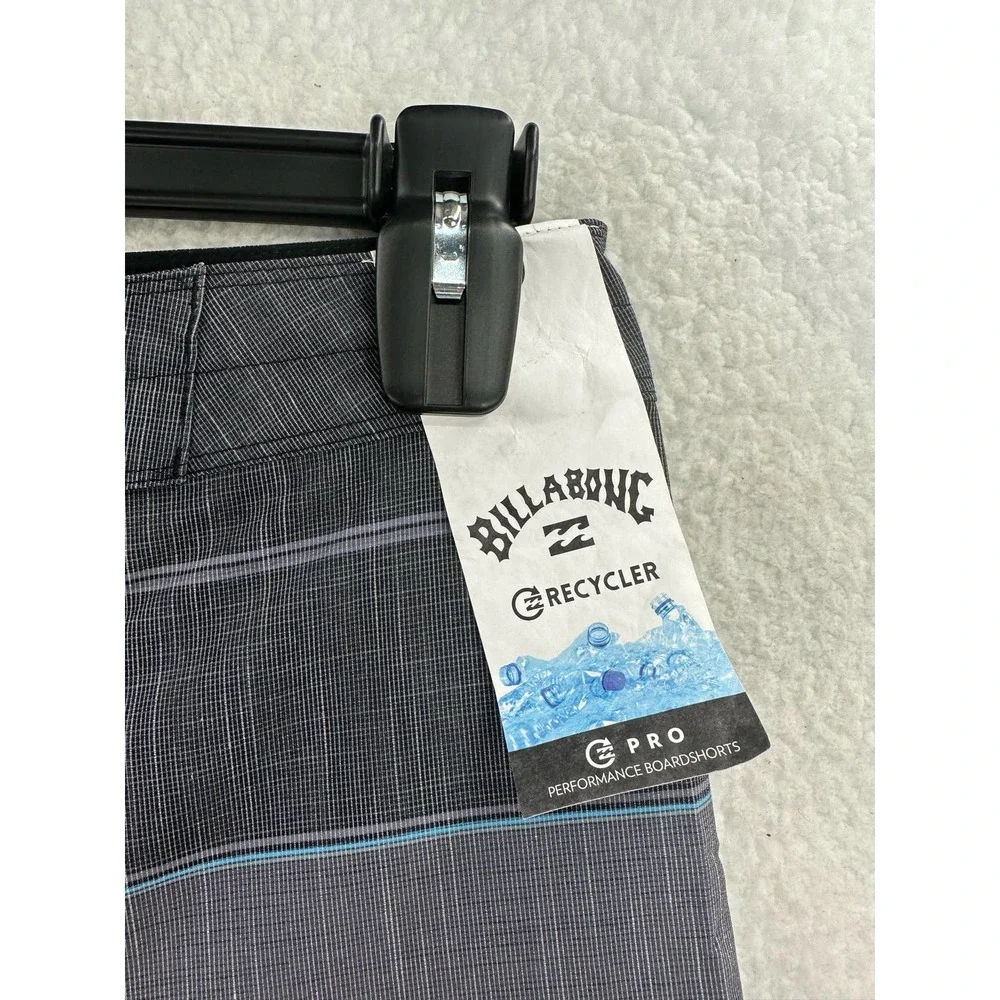 Billabong All Day Heather Pro Swim‎ Trunks All Day Heat, Size 29, Gray and Blue